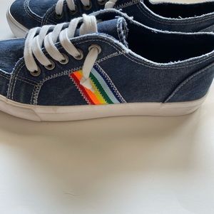 Pop rainbow canvas shoes